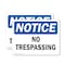 Signmission No Trespassing OSHA Notice Sign, Plastic, 10in W x 7in L, 2PK OS-2PACK-NS-P-710-L-16214 - alternate 1